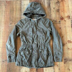 Urbanology military green gray canvas jacket women's s
